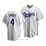 Maglia Baseball Uomo Brooklyn Los Angeles Dodgers White Duke Snider Cooperstown Collection Primera Bianco