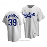 Maglia Baseball Uomo Brooklyn Los Angeles Dodgers White Roy Campanella Cooperstown Collection Primera Bianco
