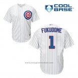 Maglia Baseball Uomo Chicago Cubs 1 Kosuke Fukudome Bianco Home Cool Base