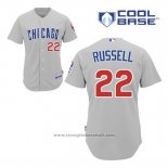 Maglia Baseball Uomo Chicago Cubs 22 Addison Russell Grigio Cool Base