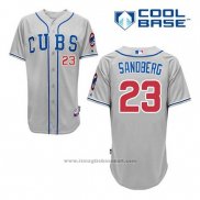 Maglia Baseball Uomo Chicago Cubs 23 Ryne Sandberg Grigio Alternato Cool Base