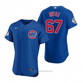 Maglia Baseball Uomo Chicago Cubs Alfonso Rivas Autentico Alternato Blu