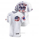 Maglia Baseball Uomo Chicago Cubs Jason Heyward 2020 Stars & Stripes 4th of July Bianco