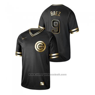 Maglia Baseball Uomo Chicago Cubs Javier Baez 2019 Golden Edition Nero