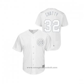 Maglia Baseball Uomo Chicago Cubs Tyler Chatwood 2019 Players Weekend Chatty Replica Bianco