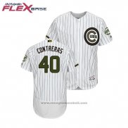 Maglia Baseball Uomo Chicago Cubs Willson Contreras 2018 Memorial Day Flex Base Bianco