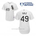 Maglia Baseball Uomo Chicago White Sox 49 Chris Sale Bianco Home Cool Base