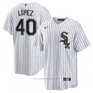 Maglia Baseball Uomo Chicago White Sox Reynaldo Lopez Home Replica Bianco