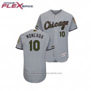 Maglia Baseball Uomo Chicago White Sox Yoan Moncada 2018 Memorial Day Flex Base Grigio