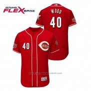 Maglia Baseball Uomo Cincinnati Reds Alex Wood Flex Base Rosso