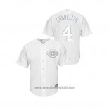 Maglia Baseball Uomo Cincinnati Reds Jose Iglesias 2019 Players Weekend Candelita Replica Bianco