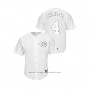 Maglia Baseball Uomo Cincinnati Reds Jose Iglesias 2019 Players Weekend Candelita Replica Bianco