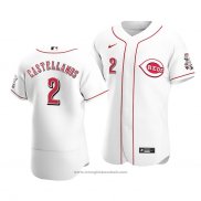 Maglia Baseball Uomo Cincinnati Reds Nicholas Castellanos Autentico Home Bianco