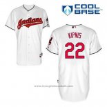 Maglia Baseball Uomo Cleveland Indians Jason Kipnis 22 Bianco Home Cool Base