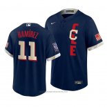 Maglia Baseball Uomo Cleveland Indians Jose Ramirez 2021 All Star Replica Blu