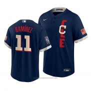 Maglia Baseball Uomo Cleveland Indians Jose Ramirez 2021 All Star Replica Blu