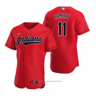 Maglia Baseball Uomo Cleveland Indians Jose Ramirez Autentico Alternato 2020 Rosso