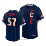 Maglia Baseball Uomo Cleveland Indians Shane Bieber 2021 All Star Replica Blu