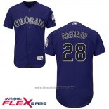 Maglia Baseball Uomo Colorado Rockies 28 Nolan Arenado Viola Flex Base