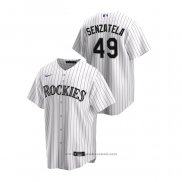 Maglia Baseball Uomo Colorado Rockies Antonio Senzatela Replica Home Bianco