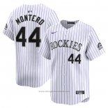 Maglia Baseball Uomo Colorado Rockies Elehuris Montero Home Limited Bianco