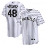 Maglia Baseball Uomo Colorado Rockies German Marquez Home Replica Bianco