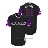 Maglia Baseball Uomo Colorado Rockies Jake Mcgee 2018 LLWS Players Weekend Maccheez Nero