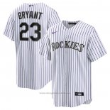 Maglia Baseball Uomo Colorado Rockies Kris Bryant Replica Bianco