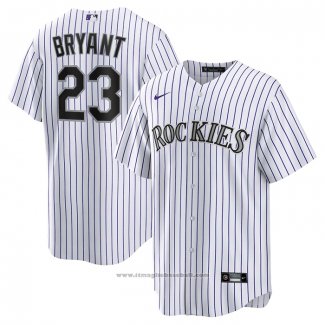 Maglia Baseball Uomo Colorado Rockies Kris Bryant Replica Bianco