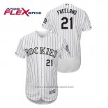 Maglia Baseball Uomo Colorado Rockies Kyle Freeland Autentico Collection Flex Base Bianco