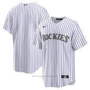 Maglia Baseball Uomo Colorado Rockies Primera Replica Bianco