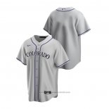 Maglia Baseball Uomo Colorado Rockies Replica Road Grigio