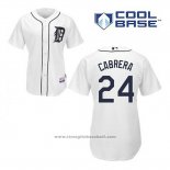 Maglia Baseball Uomo Detroit Tigers Miguel Cabrera 24 Bianco Home Cool Base