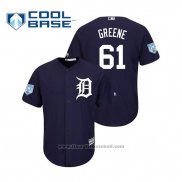 Maglia Baseball Uomo Detroit Tigers Shane Greene Cool Base Allenamento Primaverile 2019 Blu
