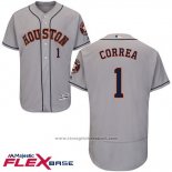 Maglia Baseball Uomo Houston Astros Carlos Correa Grigio Flex Base Autentico Collection