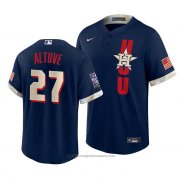 Maglia Baseball Uomo Houston Astros Jose Altuve 2021 All Star Replica Blu