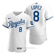 Maglia Baseball Uomo Kansas City Royals Nicky Lopez 2022 Autentico Bianco
