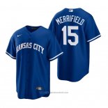 Maglia Baseball Uomo Kansas City Royals Whit Merrifield Alternato Replica Blu