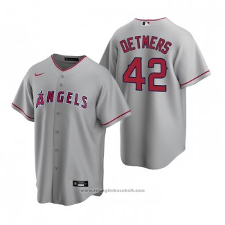 Maglia Baseball Uomo Los Angeles Angels Reid Detmers Replica 2020 Grigio