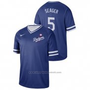 Maglia Baseball Uomo Los Angeles Dodgers Corey Seager Cooperstown Collection Legend Blu
