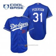 Maglia Baseball Uomo Los Angeles Dodgers Joc Pederson 31 Blu Cool Base