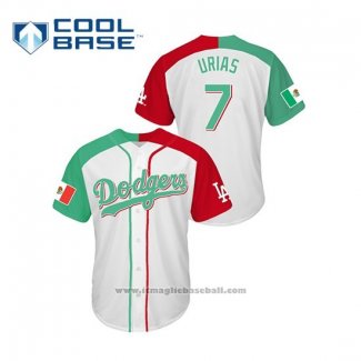 Maglia Baseball Uomo Los Angeles Dodgers Julio Urias Mexican Heritage Night Cool Base Bianco