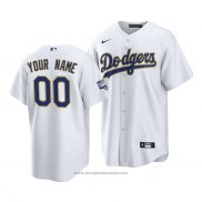 Maglia Baseball Uomo Los Angeles Dodgers Personalizzate 2021 Gold Program Replica Bianco