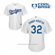 Maglia Baseball Uomo Los Angeles Dodgers Sandy Koufax 32 Bianco Home Cool Base