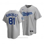 Maglia Baseball Uomo Los Angeles Dodgers Victor Gonzalez 2020 Replica Alternato Grigio