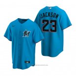 Maglia Baseball Uomo Miami Marlins Alex Jackson Replica Alternato Blu