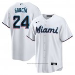 Maglia Baseball Uomo Miami Marlins Avisail Garcia Home Replica Bianco