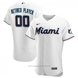 Maglia Baseball Uomo Miami Marlins Primera Pick-A-player Retired Roster Autentico Bianco