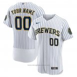 Maglia Baseball Uomo Milwaukee Brewers Personalizzate Alternato Autentico Bianco