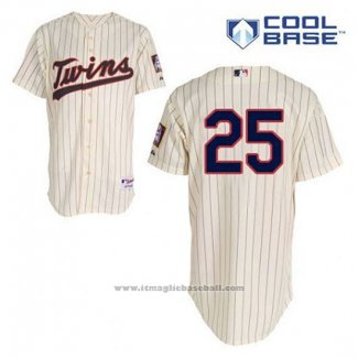 Maglia Baseball Uomo Minnesota Twins Byron Buxton 25 Crema Alternato Cool Base